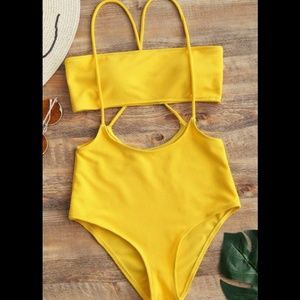 Cute yellow bathing suit